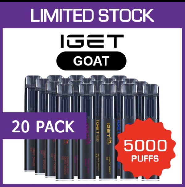 IGET GOAT – 5000 PUFFS – 20 PACK