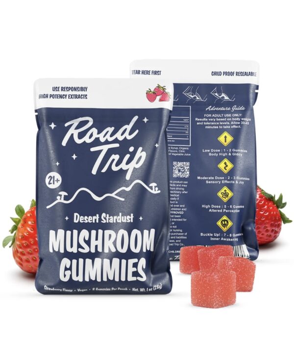 DESERT STARDUST MUSHROOM GUMMIES - STRAWBERRY