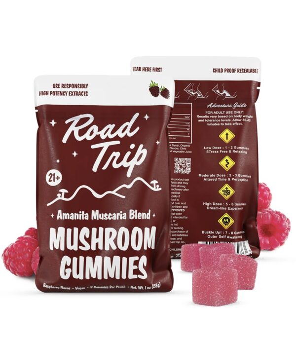 AMANITA MUSCARIA MUSHROOM GUMMIES - RASPBERRY