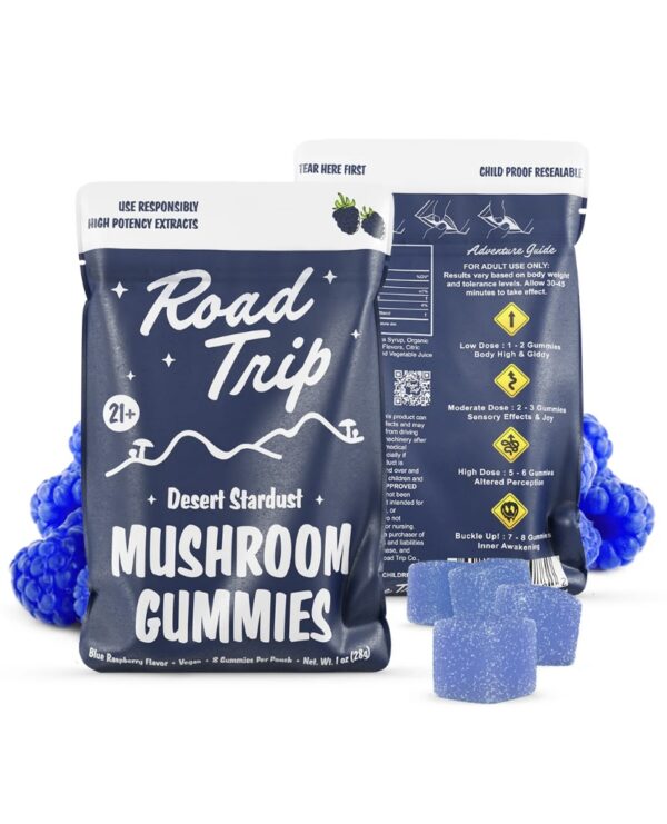 DESERT STARDUST MUSHROOM GUMMIES - BLUE RASPBERRY