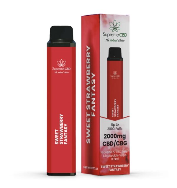 CBD Disposable Vape - Sweet Strawberry Fantasy (2000mg)