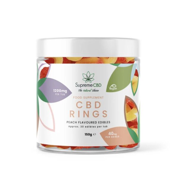 CBD Gummy Peach Rings (1200mg)