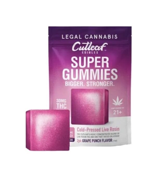 CUTLEAF COLD-PRESSED LIVE ROSIN CBD/THC SUPER GUMMIES 120 MG - Image 4