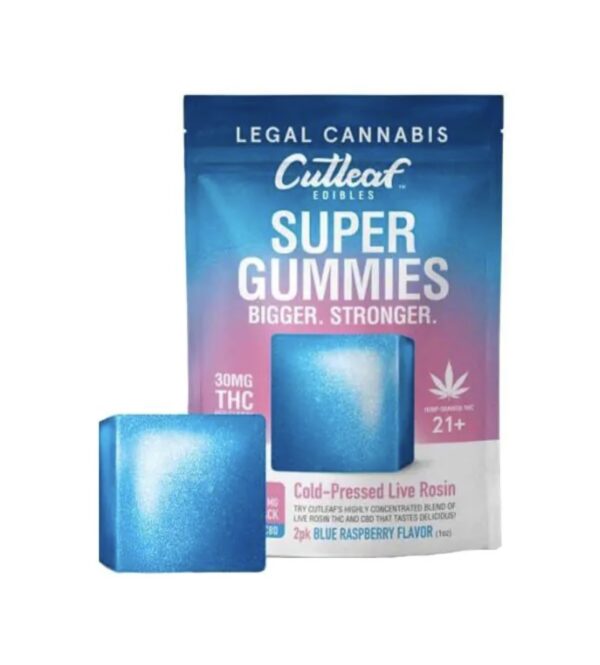 CUTLEAF COLD-PRESSED LIVE ROSIN CBD/THC SUPER GUMMIES 120 MG - Image 6