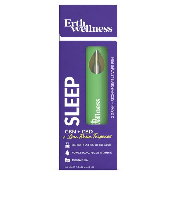 LIVE RESIN CBD VAPE PEN WITH CBN – SLEEP BLEND – 2G – ERTH WELLNESS