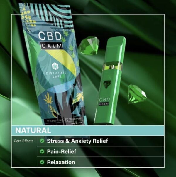Natural - CBD Distillate 1800mg Disposable Vape | CBD Calm - Image 2