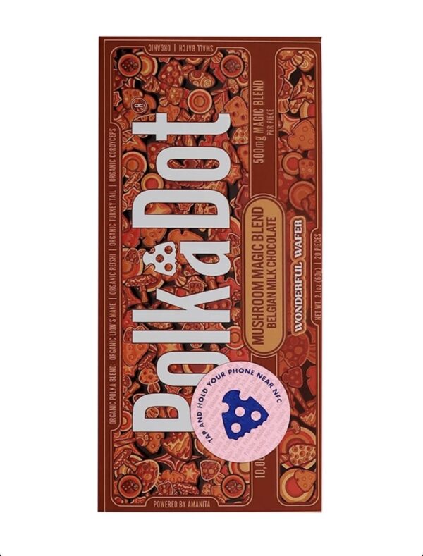 Wonderful Wafer PolkaDot Magic Mushroom Belgian Chocolate 500mg