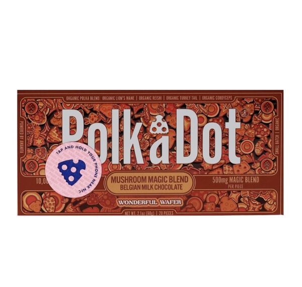 Wonderful Wafer PolkaDot Magic Mushroom Belgian Chocolate 500mg - Image 3