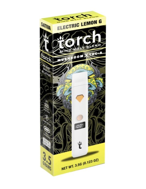 Electric Lemon G Torch Mind Melt Mushroom x THC-A Blend White Series Vape 3.5G