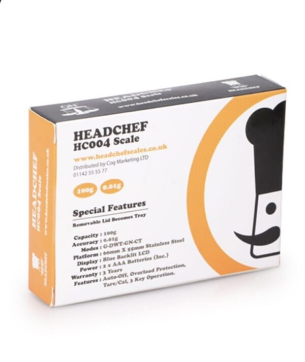 HC004 HEADCHEF DIGITAL SCALE 100G X 0.01G - Image 2