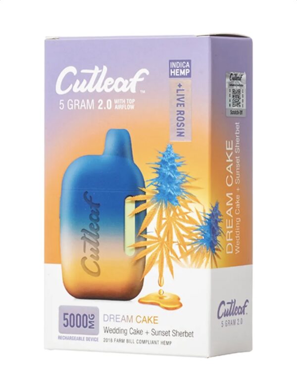 Dream Cake Indica Cutleaf Live Rosin Disposable Vape 5G