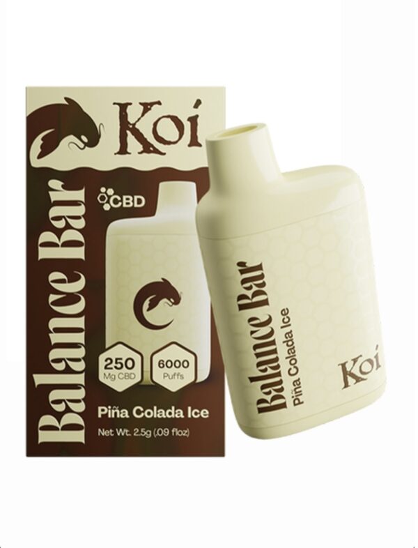 Pina Colada Ice KOI Balance Bar CBD 6000 Puffs Disposable Vape