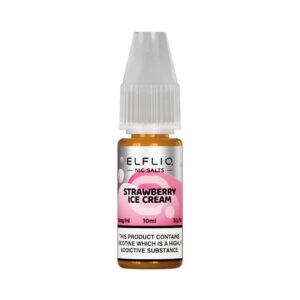 ELFLIQ Strawberry Ice Cream 10ml Nic Salt E Liquid