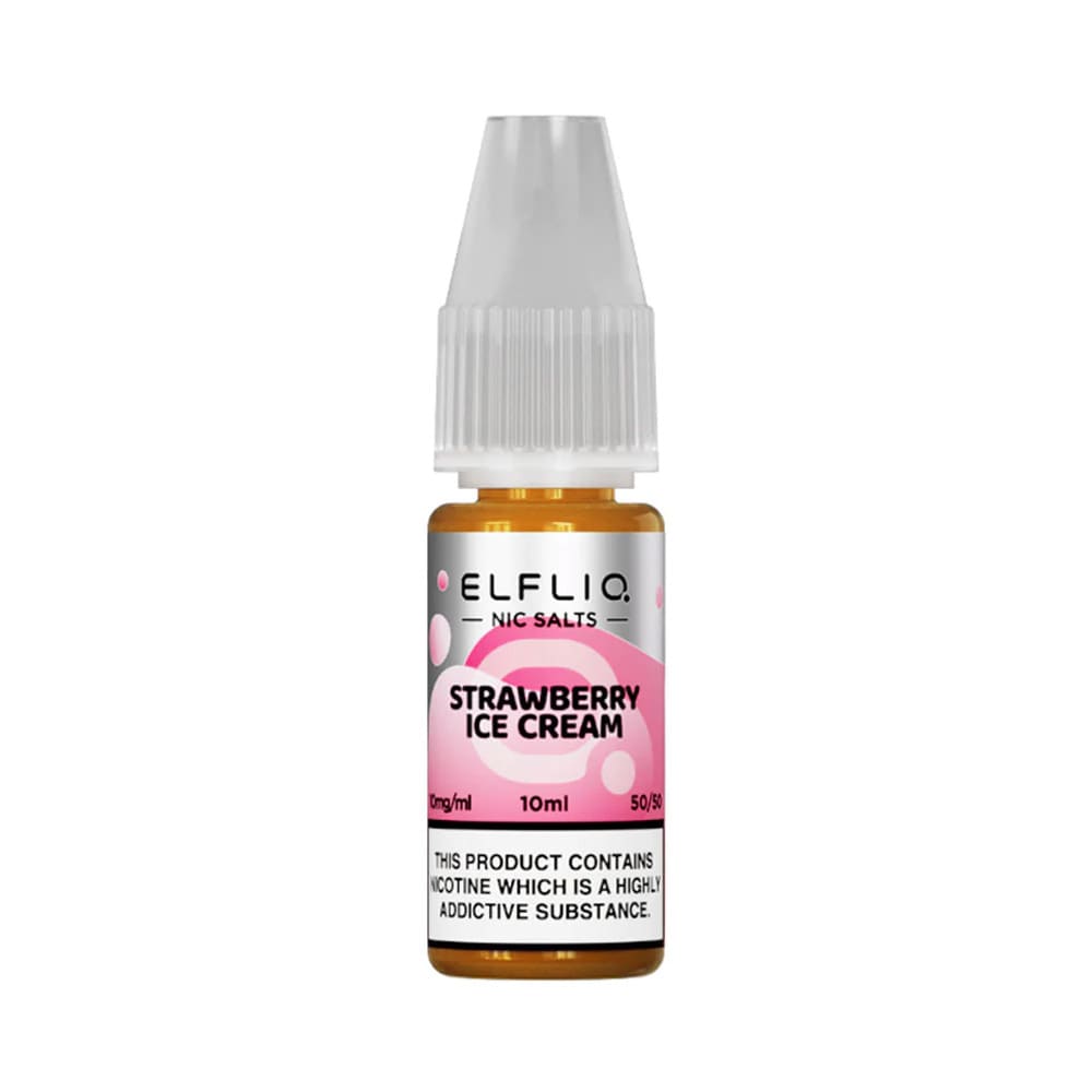 ELFLIQ Strawberry Ice Cream 10ml Nic Salt E Liquid