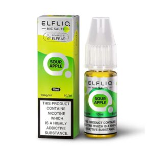 ELFLIQ Sour Apple 10ml Nic Salt E Liquid