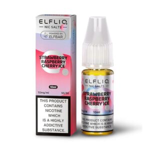 ELFLIQ Strawberry Raspberry Cherry Ice 10ml Nic Salt E Liquid